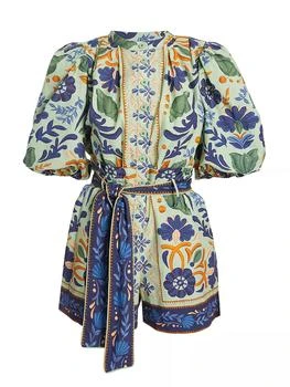 Farm Rio | Ocean Tapestry Suzani Romper,商家Saks Fifth Avenue,价格¥1051