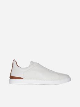 zegna鞋正品, Zegna | Triple Stitch leather sneakers商品图片 