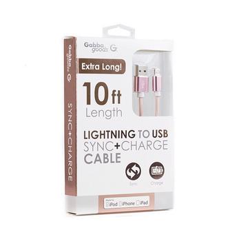 商品Gabba Goods | Metallic Braided Lightning to USB Cable, 10',商家Macy's,价格¥141图片