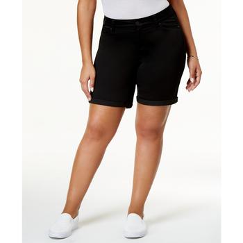 Celebrity Pink是什么牌子, Celebrity Pink | Trendy Plus Size  Denim Bermuda Shorts商品图片 6折×额外8折, 额外八折