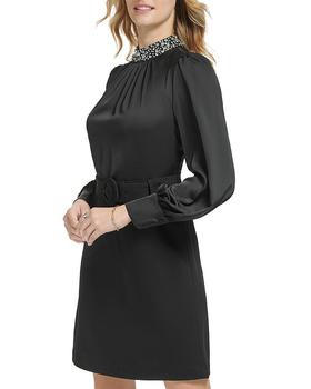 Karl Lagerfeld Paris | Embellished Mock Neck Dress商品图片,独家减免邮费