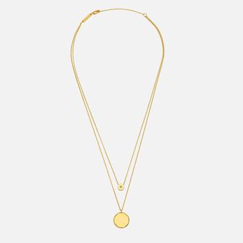 推荐Estella Bartlett Women's Double Layer Necklace with Cz Slider - Gold Plate/Gold Plated商品