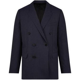 推荐Rectangle Jacket In Striped Wool Fabric商品