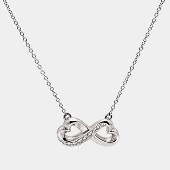 [二手商品] Tiffany & Co. | Tiffany & Co. Paloma Picasso Infinity Heart Diamond 18k White Gold Chain Necklace商品图片,7.5折, 满1件减$100, 满减