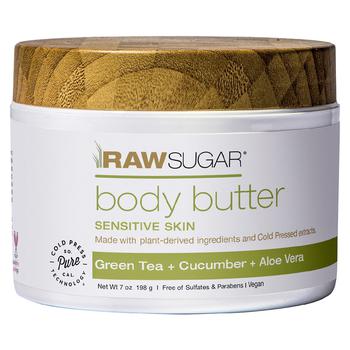 商品Raw Sugar Sensitive Skin Body Butter Green Tea + Cucumber + Aloe Vera图片