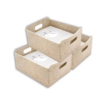 Welaxy | Felt 3 Piece Collapsible Storage Bin Set,商家Macy's,价格¥255