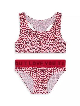 Stella McCartney | Little Girl's & Girl's 2-Piece Hearts Swimsuit,商家Saks Fifth Avenue,价格¥751