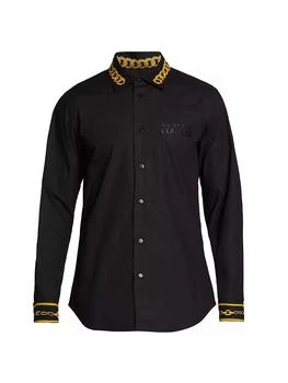Versace | Chain-Link Button-Front Shirt 