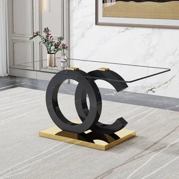 Streamdale Furniture | Streamdale Modern Rectangular Glass Dining Table - 6-8 People,商家Premium Outlets,价格¥5466