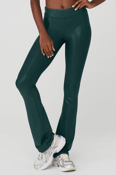 Alo | Super Shine Low-Rise Bootcut Legging - Midnight Green商品图片,独家减免邮费