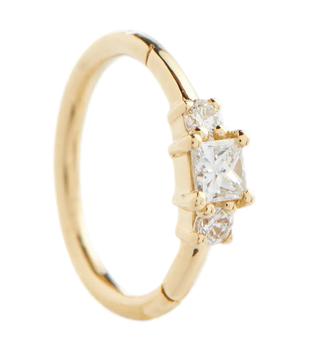 商品Maria Tash | 18kt gold single earring with diamonds,商家MyTheresa,价格¥3770图片