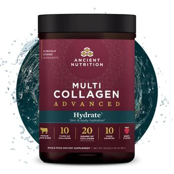 Ancient Nutrition | Multi Collagen Advanced Hydrate Spring '24 Insert | Powder Mixed Berry (30 Servings),商家Ancient Nutrition,价格¥386