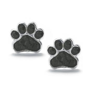 Giani Bernini | Black Pave Crystal Dog Paw Stud Earrings set in Sterling Silver商品图片,2.5折