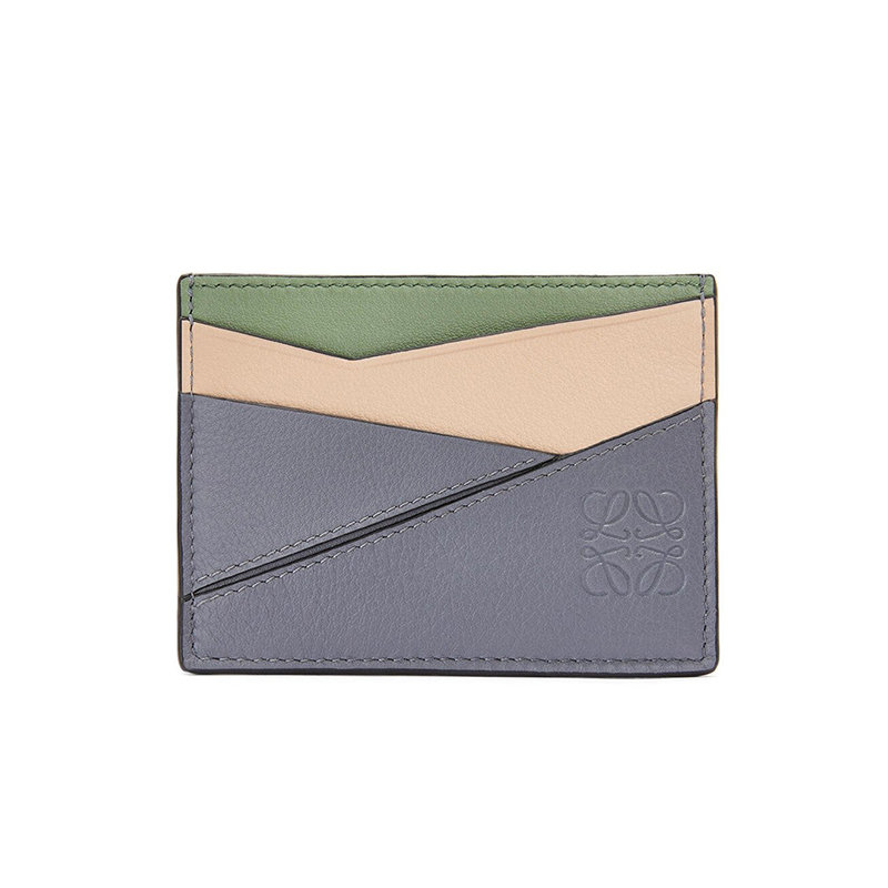 Loewe | 【预售3-7天】LOEWE/罗意威 22新款Puzzle系列 女士灰色/自然色/绿色三色拼接经典小牛皮卡包卡片夹C510V33X05-2828商品图片,8折×额外9.5折, 包邮包税, 额外九五折