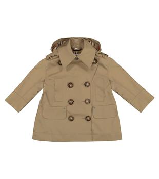 推荐Hooded cotton twill trench coat商品