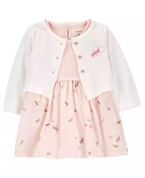 Carter's | Baby Girls Bodysuit Dress and Cardigan, 2 Piece Set,商家Macy's,价格¥111