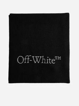 Off-White | Logo wool and cashmere scarf 5折, 独家减免邮费