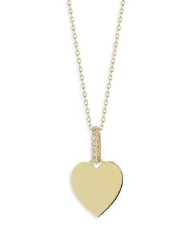 商品14K Yellow Gold Diamond Heart Pendant Necklace, 16",商家Bloomingdale's,价格¥3906图片