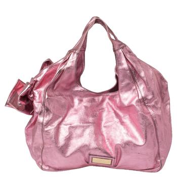 valentino包推荐, [二手商品] Valentino | Valentino Metallic Pink Leather Nuage Bow Tote商品图片 2.2折