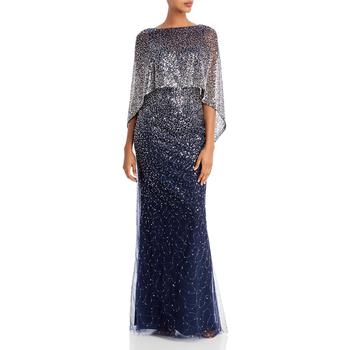 推荐Rickie Freeman Teri Jon Womens Sequined Mesh Evening Dress商品