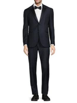 商品Corneliani | Peaked Lapel Virgin Wool Suit,商家Saks OFF 5TH,价格¥7237图片