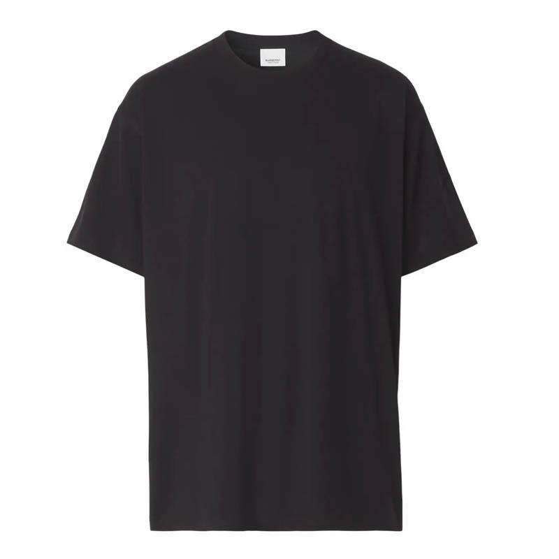 时尚burberry t恤男装, Burberry | BURBERRY 男士黑色纯棉位置印花短袖T恤 8045544商品图片 独家减免邮费