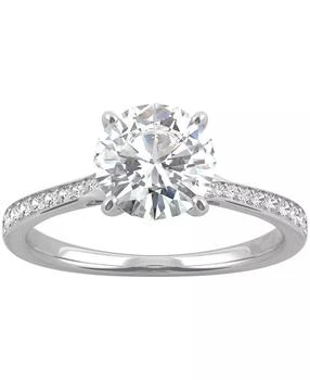 Charles & Colvard | Moissanite Engagement Ring (1-5/8 ct. t.w. DEW) in 14k White Gold,商家Macy's,价格¥9621