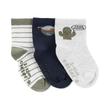 商品Carter's | Baby Boys Cactus Graphic Crew Socks, Pack of 3,商家Macy's,价格¥61图片