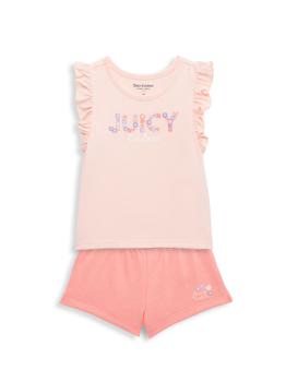 商品Baby Girl's 2-Piece Logo Top & Shorts Set,商家Saks OFF 5TH,价格¥146图片