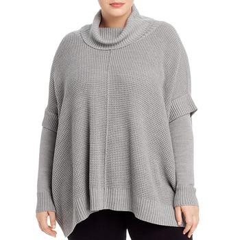 推荐Aqua Curve Womens Plus Pullover Long Sleeves Turtleneck Sweater商品