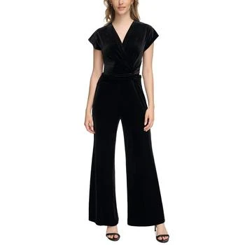 Calvin Klein | Women's Velvet Faux-Wrap Jumpsuit 5.7折