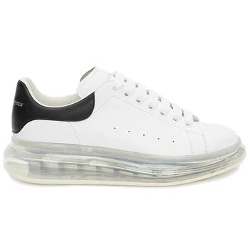 Alexander McQueen | 白色女士小牛皮黑尾阔型透明底气垫运动休闲板鞋小白鞋【香港仓极速发货】,商家Orange Fashion,价格¥1791