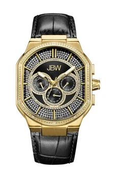 Jbw | Men's Orion Diamond Croc Embossed Leather Watch, 43mm - 0.12 ctw,商家Nordstrom Rack,价格¥1565