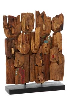 商品WILLOW ROW | Brown Teak Wood Natural Abstract Sculpture, 16 x 13 x 4",商家Nordstrom Rack,价格¥637图片