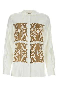 Max Mara | Max Mara Logo Printed Long-Sleeved Shirt,商家Cettire,价格¥2042