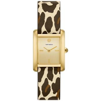 tory burch eleanor精选, Tory Burch | Women's The Eleanor Animal Print Leather Strap Watch 24mm商品图片 