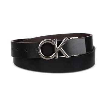 Calvin Klein | Men's Monogram Buckle Reversible Leather Belt,商家Macy's,价格¥420