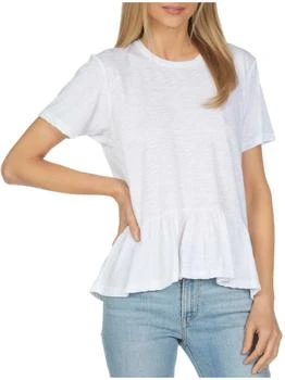 推荐Juan Womens Short Sleeves Ruffled T-Shirt商品