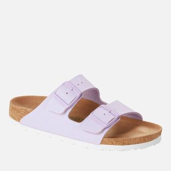 Birkenstock是什么牌子, Birkenstock | Birkenstock Women's Arizona Slim Fit Vegan Double Strap Sandals - Lavender Fog商品图片 7折