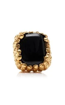 Paola Sighinolfi | Paola Sighinolfi - Bosco 18K Gold-Plated Ring - Black - US 7 - Moda Operandi - Gifts For Her,商家Fashion US,价格¥2241