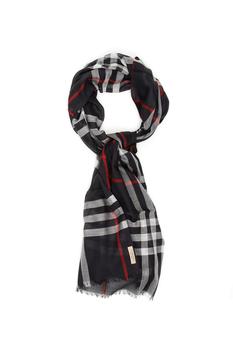 product Burberry Checked Frayed Edge Scarf - Only One Size image