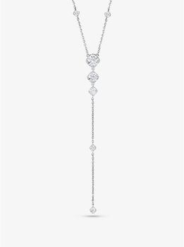 Michael Kors | Sterling Silver Pavé Lariat Necklace商品图片,