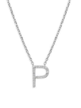 推荐​Sterling Silver & 0.15 TCW Diamond Initial P Necklace商品