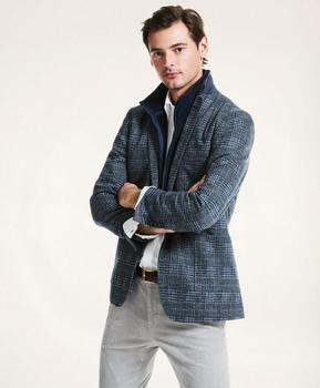 商品Milano Fit Plaid Knit Sport Coat,商家Brooks Brothers,价格¥1825图片