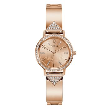 GUESS | Women's Glitz Rose Gold-tone Stainless Steel Bracelet Watch 32mm商品图片,