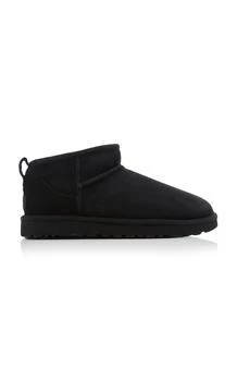 推荐UGG - Classic Ultra Mini Sheepskin Ankle Boots - Black - US 10 - Moda Operandi商品