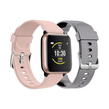iTouch | Unisex Fitness Tracker Blush Silicone Band Smartwatch with Gray Interchangeable Straps,商家Macy's,价格¥552