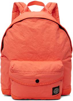 商品Stone Island Junior | 粉色徽标贴饰儿童双肩包,商家SSENSE CN,价格¥1598图片