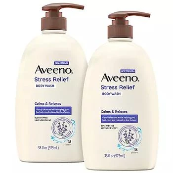 Aveeno | Aveeno Stress Relief Body Wash with Lavender & Chamomile, 33 fl. oz., 2 pk.,商家Sam's Club,价格¥159