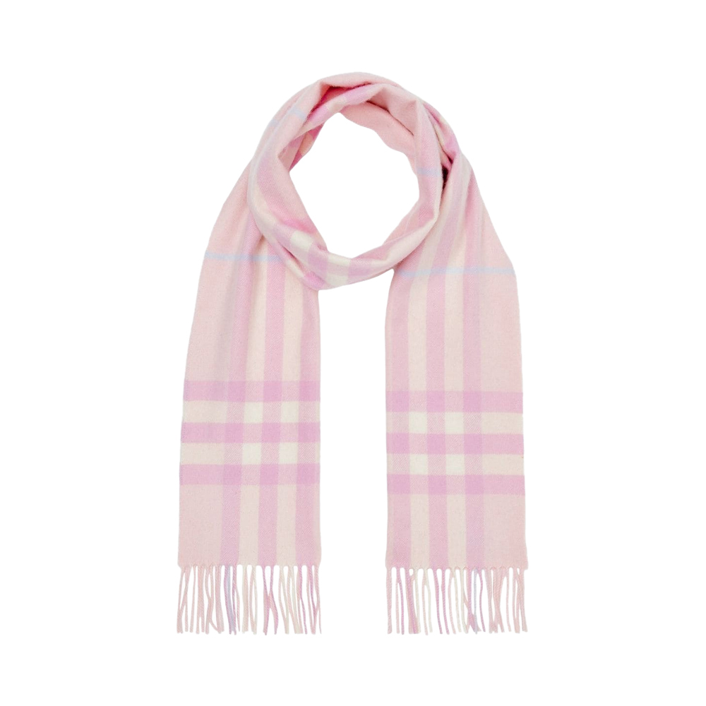 BURBERRY 女士粉色格纹羊毛围巾 8049821 product img